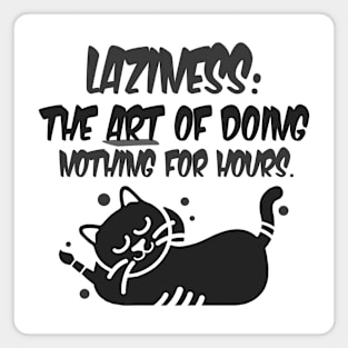 Lazy Cat Masterpiece: A Work of Art Magnet